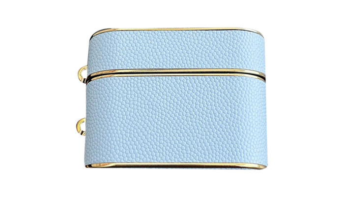 Шкіряний футляр Suitcase для навушників AirPods 3 Blue - фото