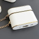 Шкіряний футляр Suitcase для навушників AirPods Pro / Pro 2 White - фото