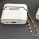 Шкіряний футляр Suitcase для навушників AirPods Pro / Pro 2 White - фото