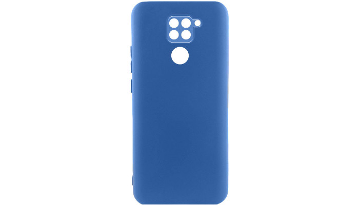 Чехол Silicone Cover Lakshmi Full Camera (A) для Xiaomi Redmi Note 9 / Redmi 10X Синий / Navy Blue - фото