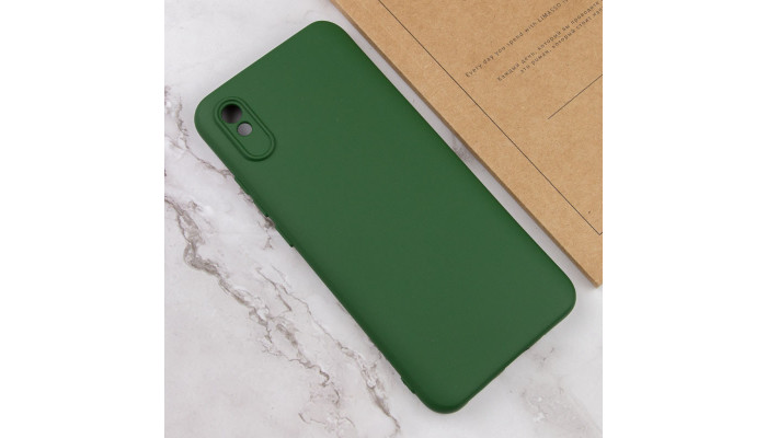 Чехол Silicone Cover Lakshmi Full Camera (A) для Xiaomi Redmi 9A Зеленый / Dark green - фото