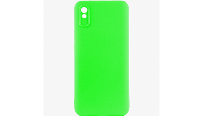 Чехол Silicone Cover Lakshmi Full Camera (A) для Xiaomi Redmi 9A Салатовый / Neon Green - фото