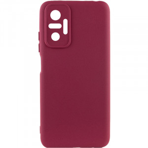 Чехол Silicone Cover Lakshmi Full Camera (A) для Xiaomi Redmi Note 10 Pro / 10 Pro Max Бордовый / Marsala