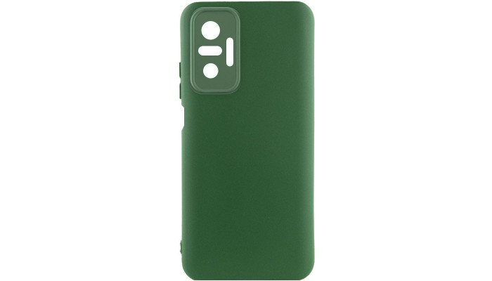 Чехол Silicone Cover Lakshmi Full Camera (A) для Xiaomi Redmi Note 10 Pro / 10 Pro Max Зеленый / Dark green - фото