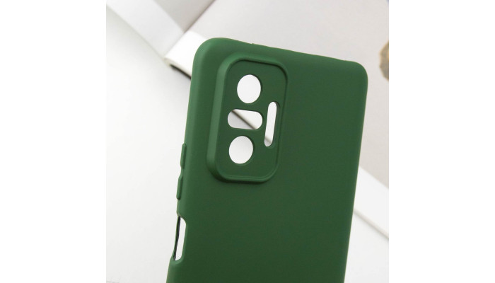 Чехол Silicone Cover Lakshmi Full Camera (A) для Xiaomi Redmi Note 10 Pro / 10 Pro Max Зеленый / Dark green - фото