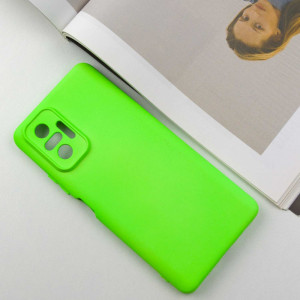 Чехол Silicone Cover Lakshmi Full Camera (A) для Xiaomi Redmi Note 10 Pro / 10 Pro Max Салатовый / Neon Green