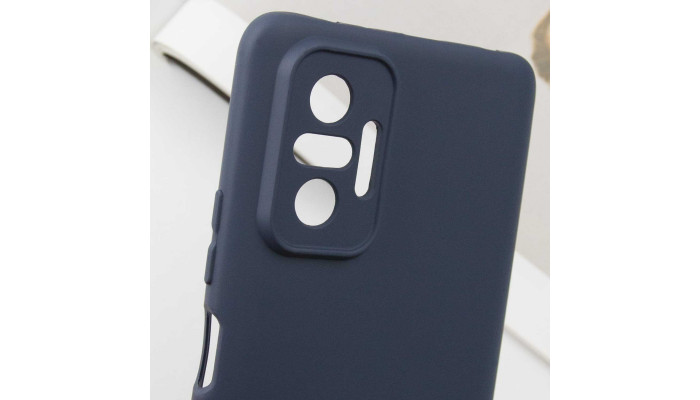 Чехол Silicone Cover Lakshmi Full Camera (A) для Xiaomi Redmi Note 10 Pro / 10 Pro Max Синий / Midnight Blue - фото