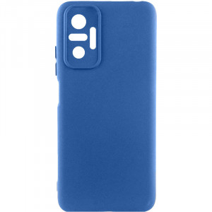 Чехол Silicone Cover Lakshmi Full Camera (A) для Xiaomi Redmi Note 10 Pro / 10 Pro Max Синий / Navy Blue