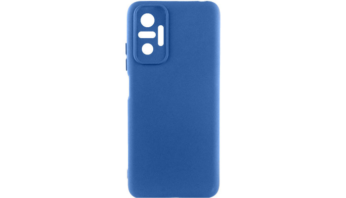 Чехол Silicone Cover Lakshmi Full Camera (A) для Xiaomi Redmi Note 10 Pro / 10 Pro Max Синий / Navy Blue - фото