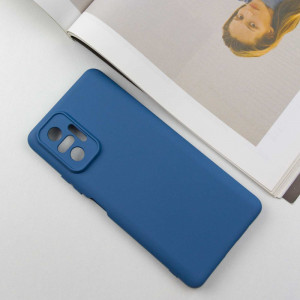 Чехол Silicone Cover Lakshmi Full Camera (A) для Xiaomi Redmi Note 10 Pro / 10 Pro Max Синий / Navy Blue