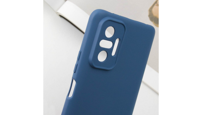 Чехол Silicone Cover Lakshmi Full Camera (A) для Xiaomi Redmi Note 10 Pro / 10 Pro Max Синий / Navy Blue - фото