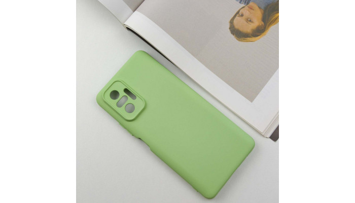 Чохол Silicone Cover Lakshmi Full Camera (A) для Xiaomi Redmi Note 10 Pro / 10 Pro Max Зелений / Pistachio - фото