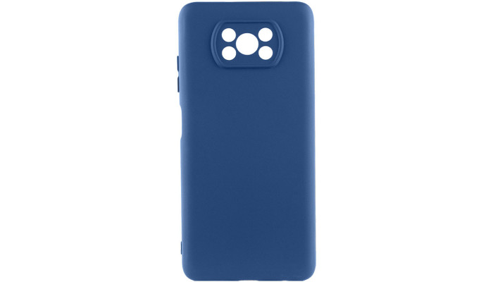 Чехол Silicone Cover Lakshmi Full Camera (A) для Xiaomi Poco X3 NFC / Poco X3 Pro Синий / Navy Blue - фото