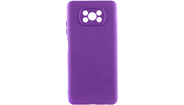 Чехол Silicone Cover Lakshmi Full Camera (A) для Xiaomi Poco X3 NFC / Poco X3 Pro Фиолетовый / Purple - фото