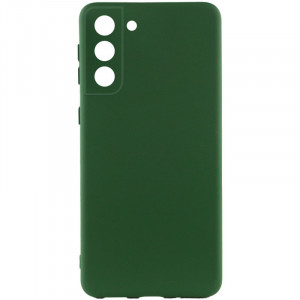 Чехол Silicone Cover Lakshmi Full Camera (A) для Samsung Galaxy S21 FE Зеленый / Dark green