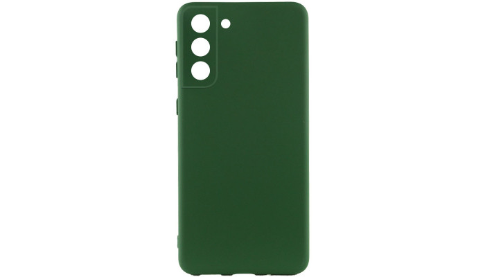 Чехол Silicone Cover Lakshmi Full Camera (A) для Samsung Galaxy S21 FE Зеленый / Dark green - фото