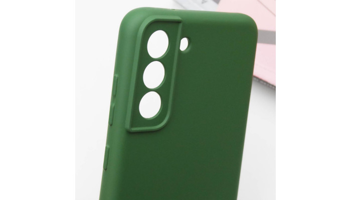 Чохол Silicone Cover Lakshmi Full Camera (A) для Samsung Galaxy S21 FE Зелений / Dark green - фото