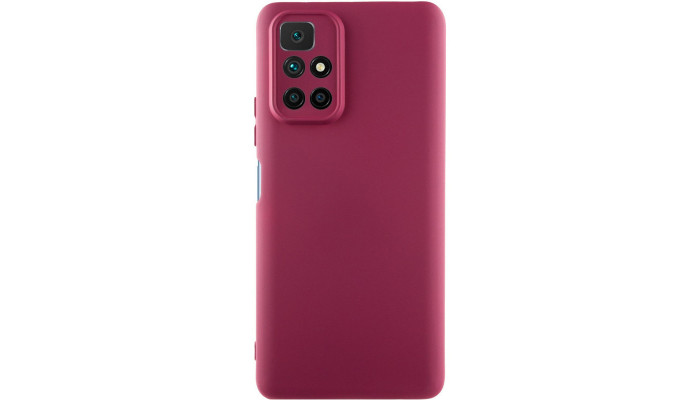 Чехол Silicone Cover Lakshmi Full Camera (A) для Xiaomi Redmi 10 Бордовый / Marsala - фото