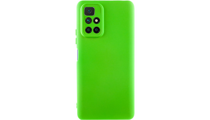 Чехол Silicone Cover Lakshmi Full Camera (A) для Xiaomi Redmi 10 Салатовый / Neon Green - фото