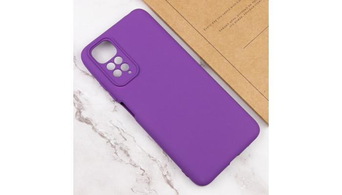 Чехол Silicone Cover Lakshmi Full Camera (A) для Xiaomi Redmi Note 11 (Global) / Note 11S Фиолетовый / Purple - фото