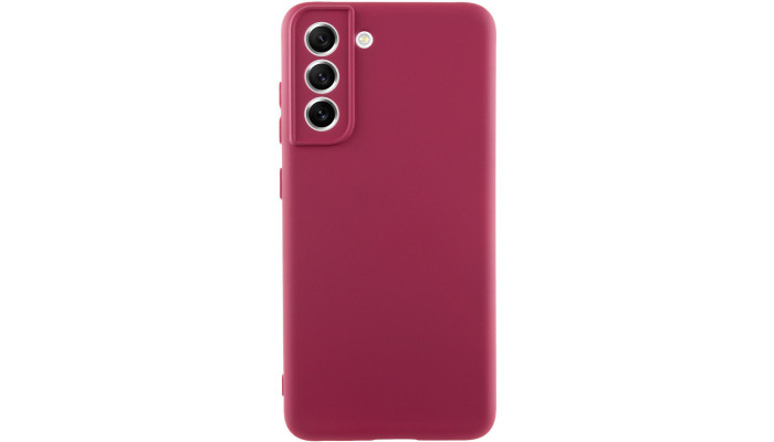Чехол Silicone Cover Lakshmi Full Camera (A) для Samsung Galaxy S23+ Бордовый / Marsala - фото