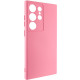 Чехол Silicone Cover Lakshmi Full Camera (A) для Samsung Galaxy S24 Ultra Розовый / Pink - фото