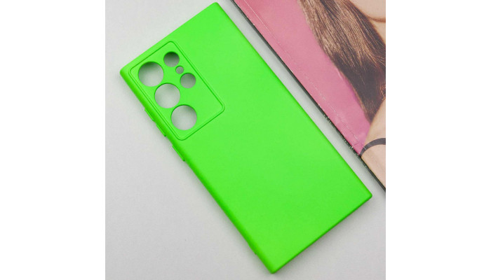 Чехол Silicone Cover Lakshmi Full Camera (A) для Samsung Galaxy S24 Ultra Салатовый / Neon Green - фото