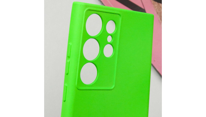 Чехол Silicone Cover Lakshmi Full Camera (A) для Samsung Galaxy S24 Ultra Салатовый / Neon Green - фото