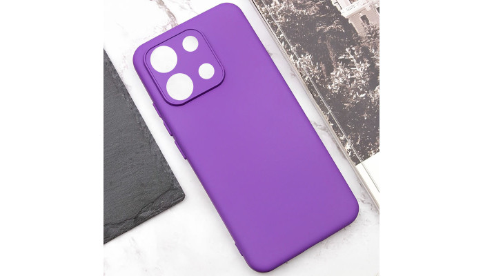 Чехол Silicone Cover Lakshmi Full Camera (A) для Xiaomi Redmi Note 13 4G Фиолетовый / Purple - фото