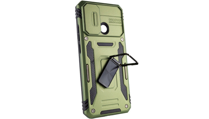 Ударостійкий чохол Camshield Army Ring для Xiaomi Redmi 10C Оливковий / Army Green - фото