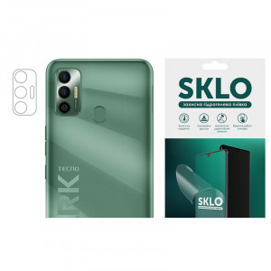 Защитная гидрогелевая пленка SKLO (на камеру) 4шт. для TECNO Pova 4 (LG7n) Прозрачный