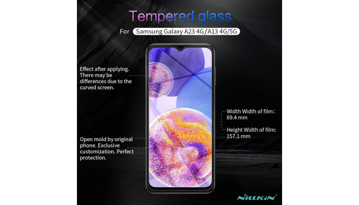 Защитное стекло Nillkin (H) для Samsung Galaxy A13 4G / A23 4G Прозрачный - фото