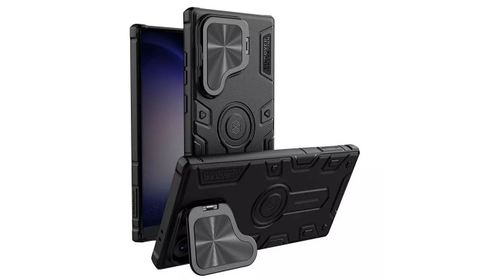 TPU+PC чохол Nillkin CamShield Armor Prop для Samsung Galaxy S24 Ultra Black - фото