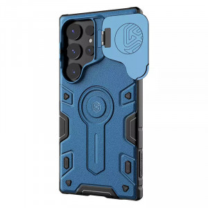 TPU+PC чехол Nillkin CamShield Armor Prop для Samsung Galaxy S24 Ultra Blue