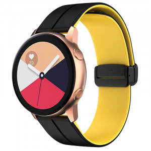 Силиконовый ремешок Classy для Smart Watch 20mm Black / Yellow