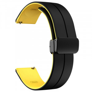 Силиконовый ремешок Classy для Smart Watch 20mm Black / Yellow