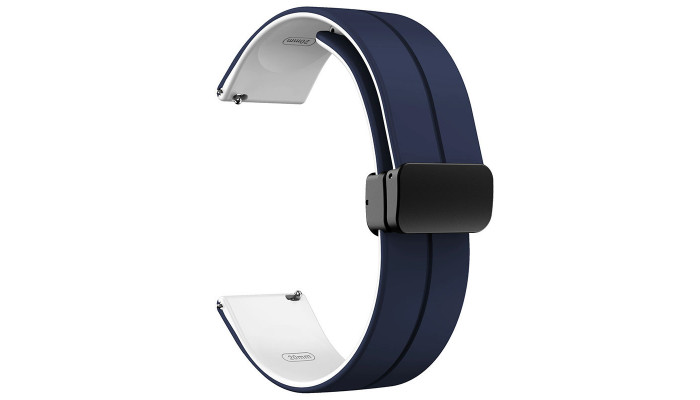 Силиконовый ремешок Classy для Smart Watch 20mm Blue / White - фото