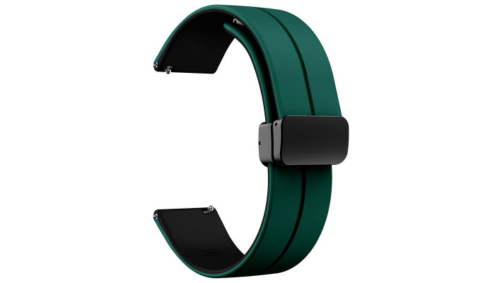 Силиконовый ремешок Classy для Smart Watch 20mm Green / Black - фото