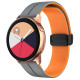 Силиконовый ремешок Classy для Smart Watch 20mm Grey / Orange - фото