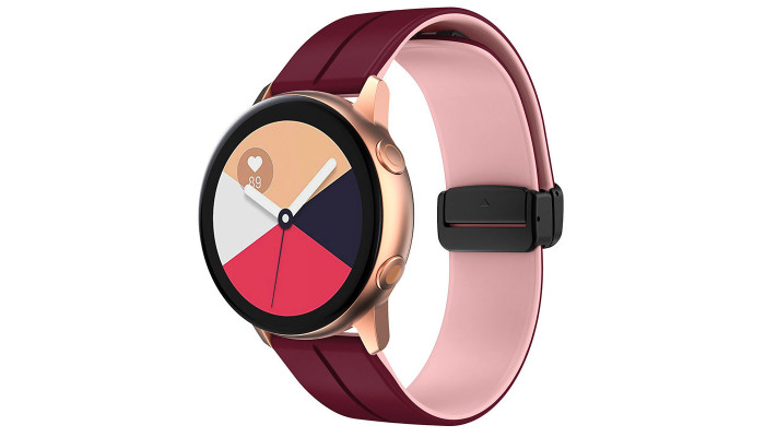 Силиконовый ремешок Classy для Smart Watch 20mm Plum / Pink - фото