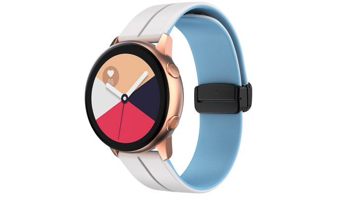 Силиконовый ремешок Classy для Smart Watch 20mm White / Blue - фото