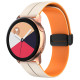 Силиконовый ремешок Classy для Smart Watch 20mm White / Orange - фото