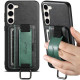 Шкіряний чохол Wallet case and straps для Samsung Galaxy S23 Чорний / Black - фото