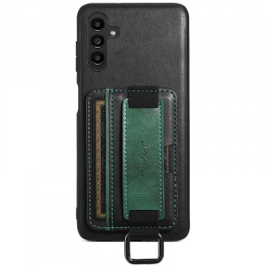 Шкіряний чохол Wallet case and straps для Samsung Galaxy A14 4G/5G Чорний / Black