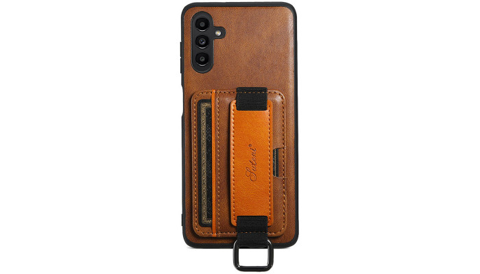Шкіряний чохол Wallet case and straps для Samsung Galaxy A14 4G/5G Коричневий / Brown - фото