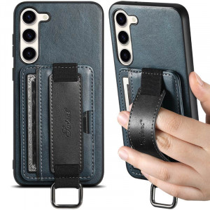 Шкіряний чохол Wallet case and straps для Samsung Galaxy A24 4G Синій / Blue