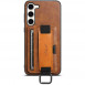 Шкіряний чохол Wallet case and straps для Samsung Galaxy S24 Коричневий / Brown