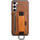 Шкіряний чохол Wallet case and straps для Samsung Galaxy S24 Коричневий / Brown - фото