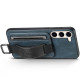 Шкіряний чохол Wallet case and straps для Samsung Galaxy S24 Синій / Blue - фото