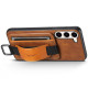 Шкіряний чохол Wallet case and straps для Samsung Galaxy S24+ Коричневий / Brown - фото